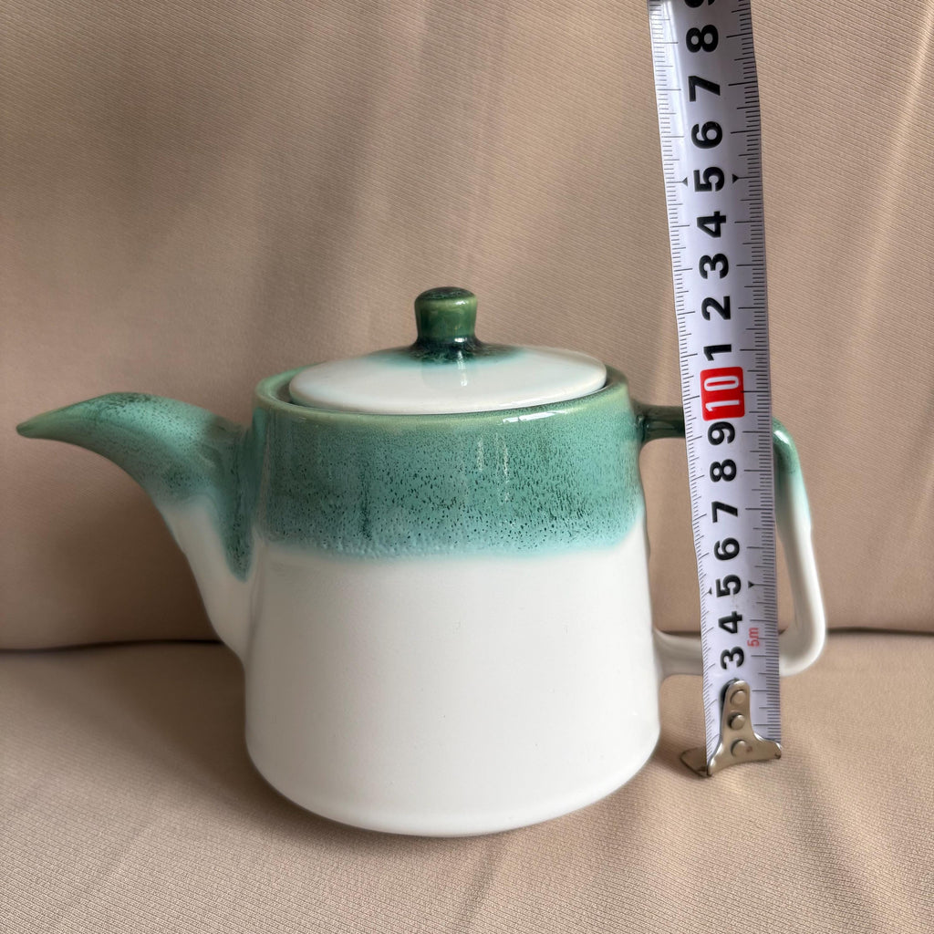 Light Green Drip Glaze Stoneware Teapot