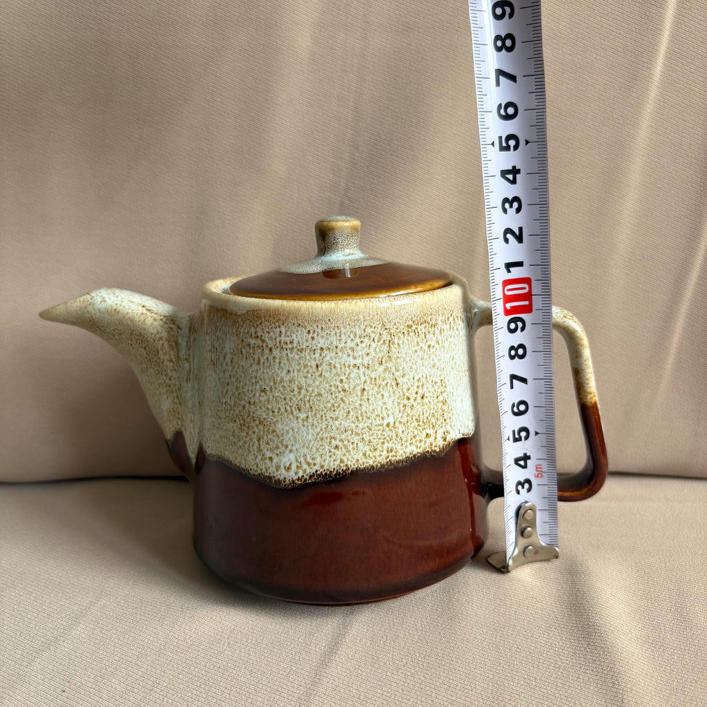 Leopard Print Drip Glaze Stoneware Teapot