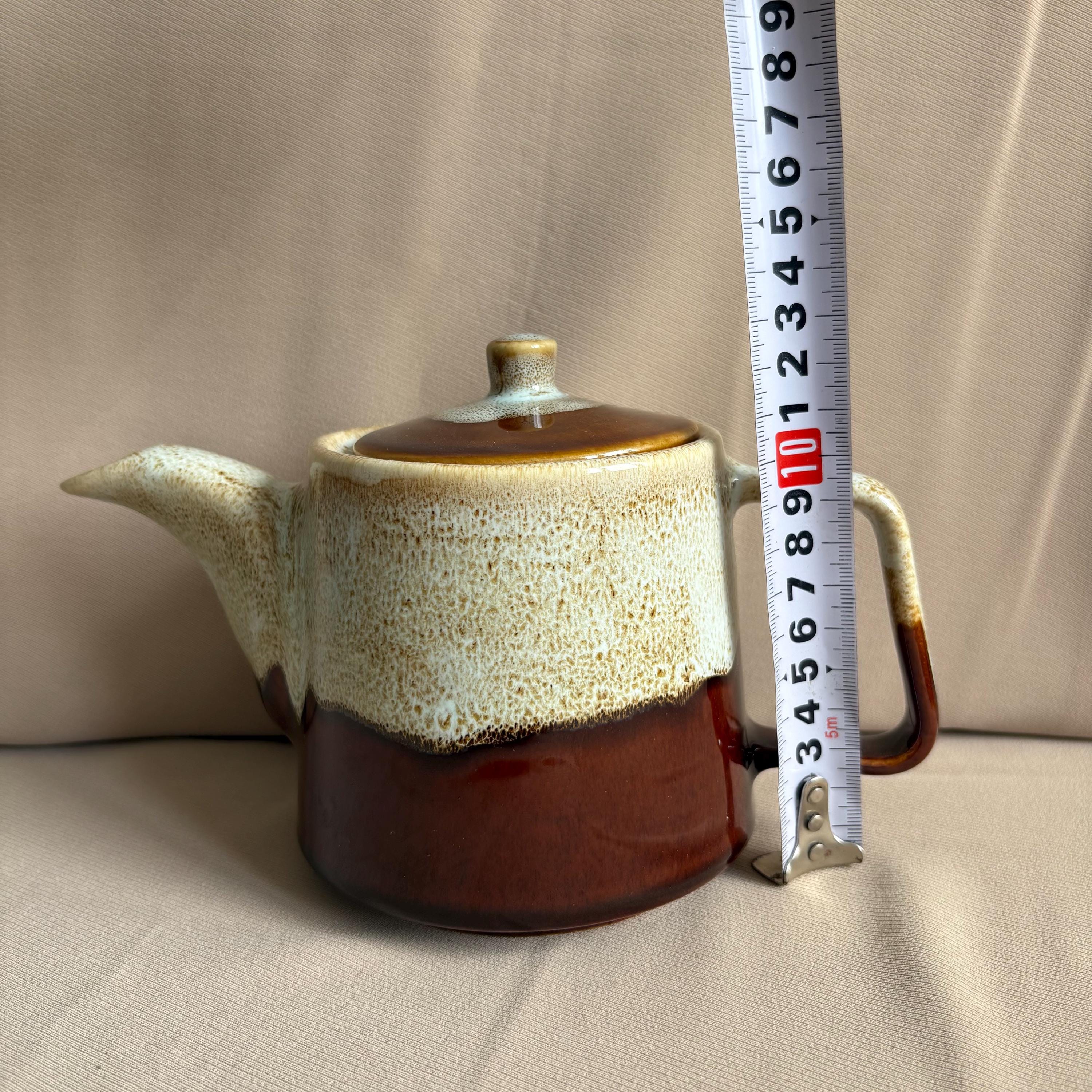 Leopard Print Drip Glaze Stoneware Teapot