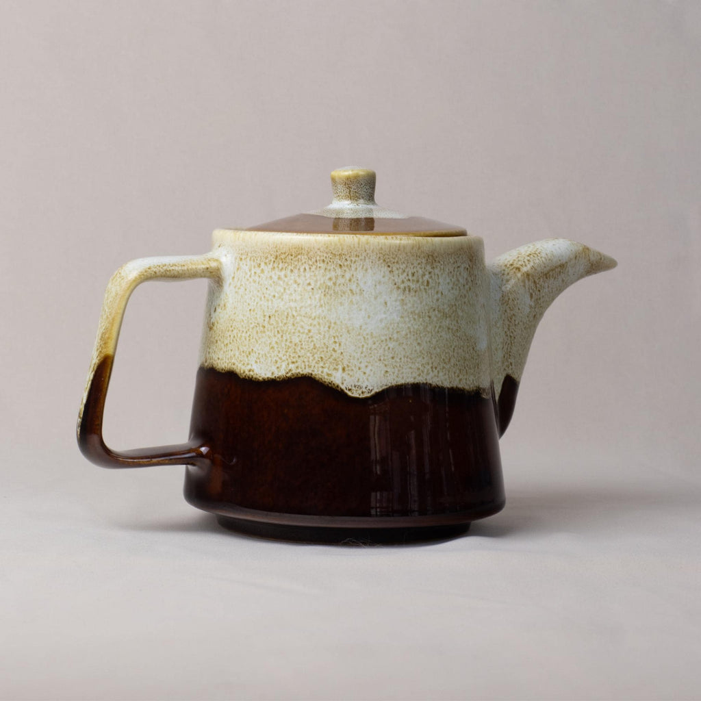 Leopard Print Drip Glaze Stoneware Teapot